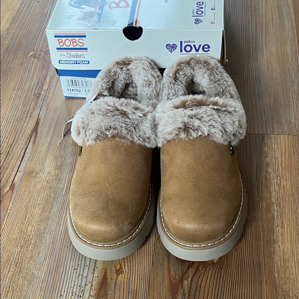 Skechers BOBS Faux Fur-Lined Keepsakes Lite  Slippers